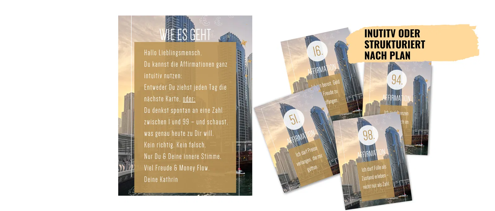 Let the Money Flow - Affirmationskarte 2 für Selbstständige